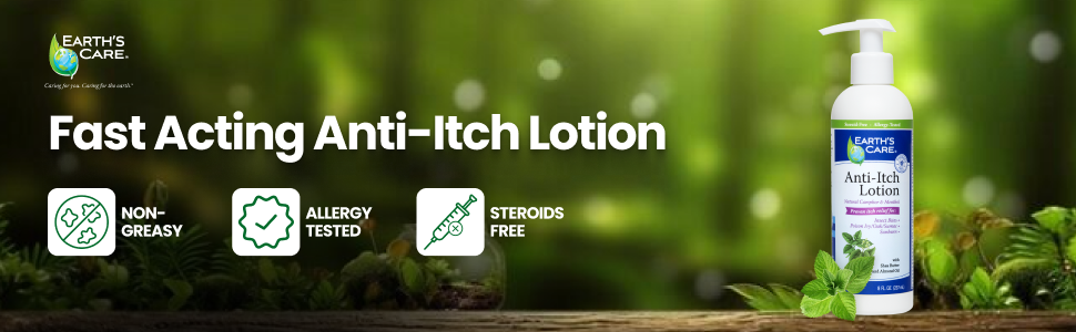 Earth's Care Anti-Itch Lotion, Itchy Skin, Insect Bites, 8 fl. oz (237 mL)