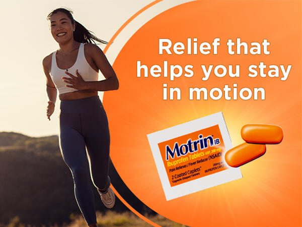 Motrin IB Ibuprofen Tablets, 200 mg Ibuprofen, 50 x 2 ct
