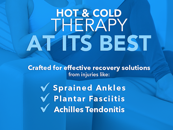 TheraICE Ankle Ice Pack Wrap, Achilles Tendonitis Brace, Plantar Fasciitis
