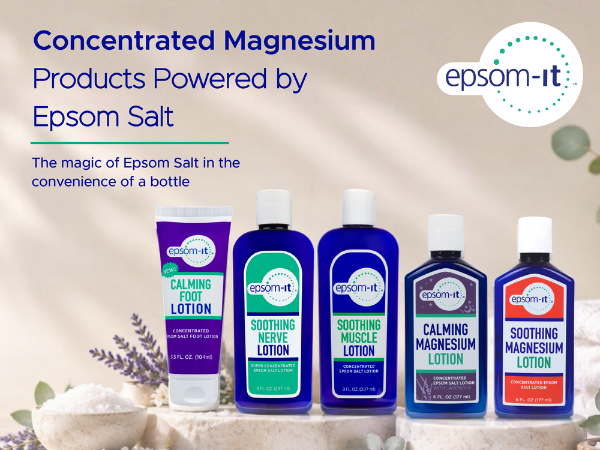 EPSOM-IT Soothing Muscle Roll On Magnesium Lotion, Epsom Salt, Arnica, 3 Oz
