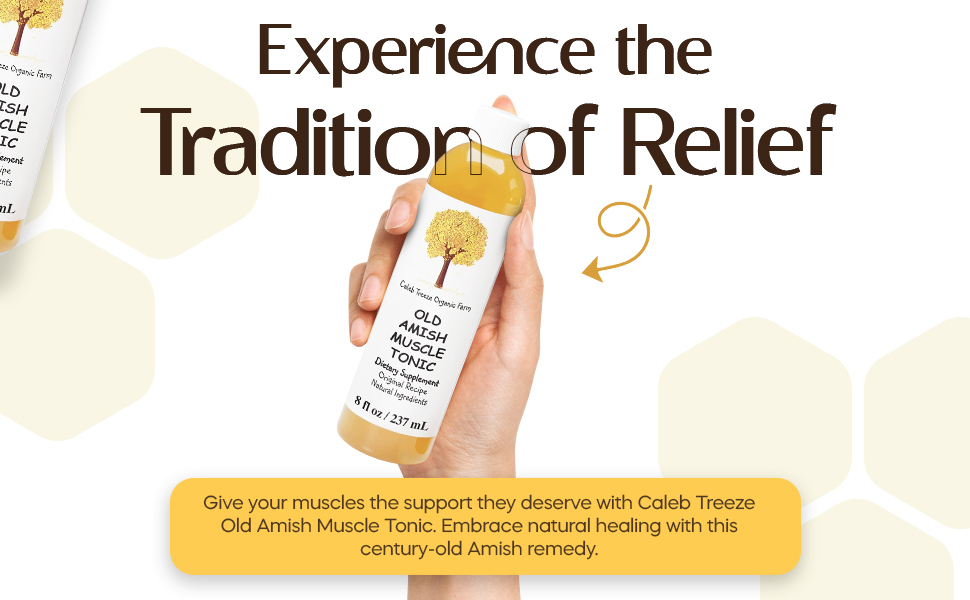 Caleb Treeze Old Amish Muscle Tonic, 8 oz – 3 Pack Leg & Foot Cramps Relief