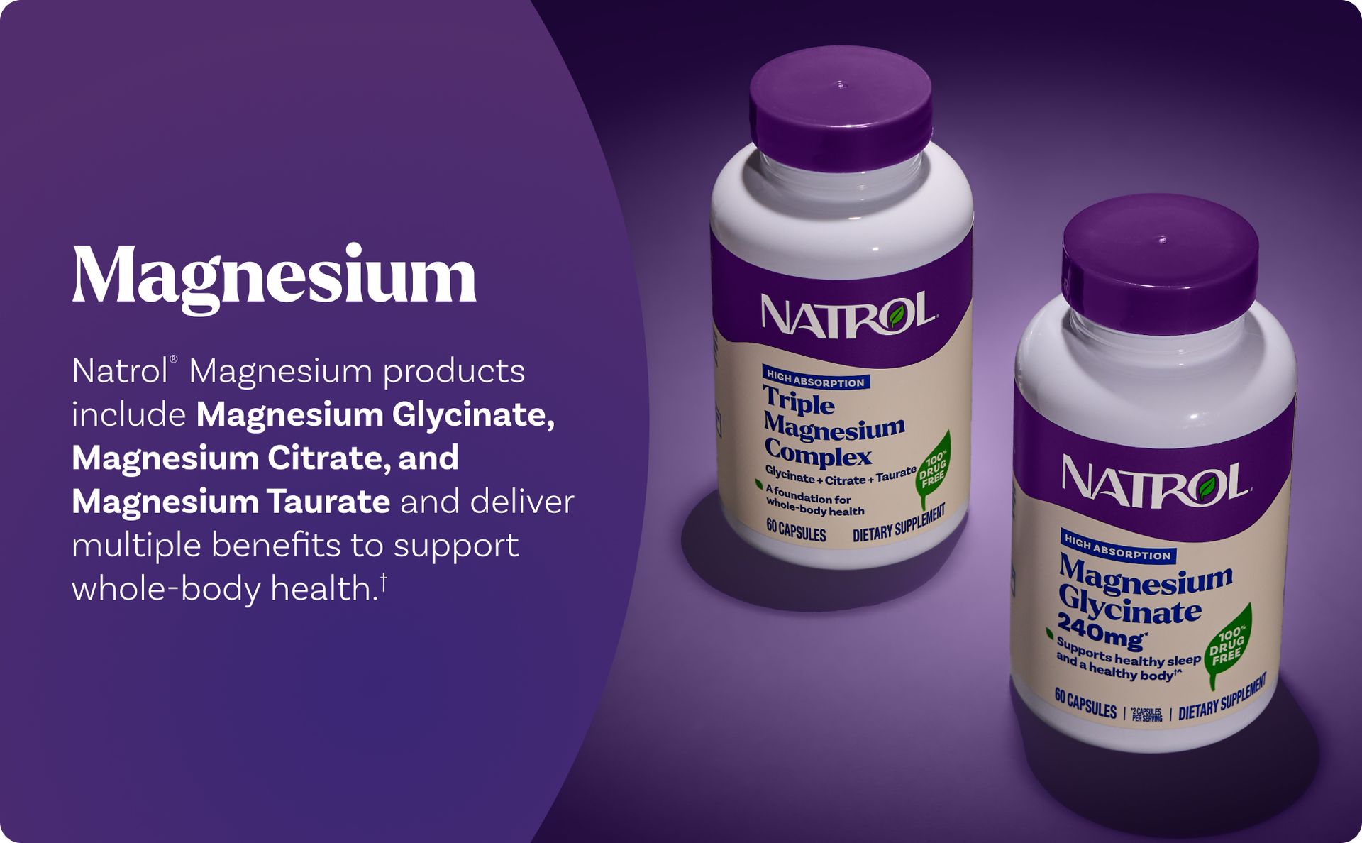 Natrol High Absorption Magnesium Glycinate 240 mg, 120 Capsules