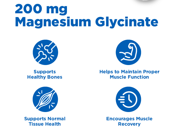 PlantVital Magnesium Glycinate 200mg, Normal Heart Health - 120 Capsules