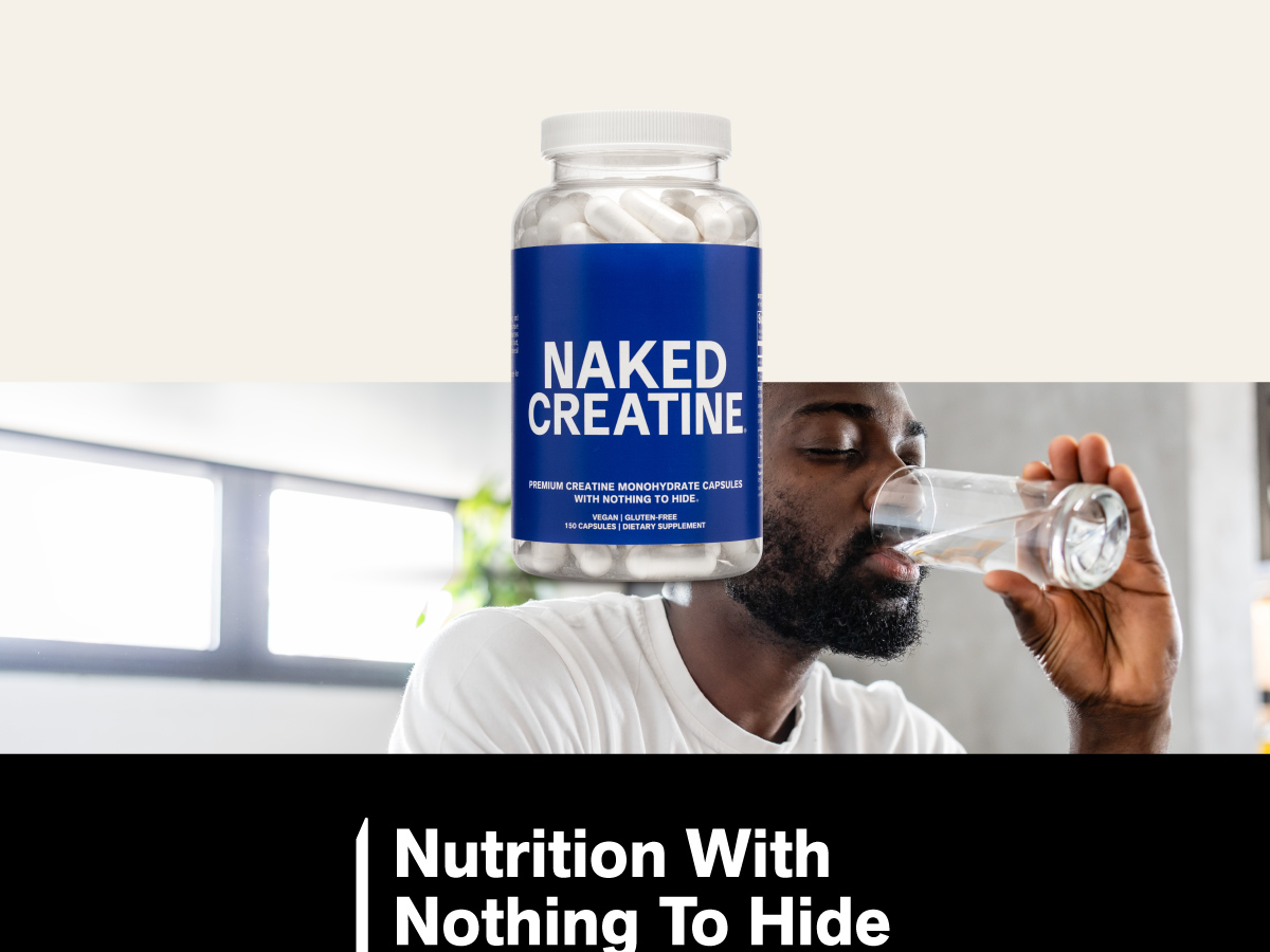NAKED Creatine Monohydrate Capsules - Micronized Creatine Pills for Strength, Muscle & Recovery - NSF Certified, 2.5g Per Serving, 75 Servings - Vegan, No Fillers