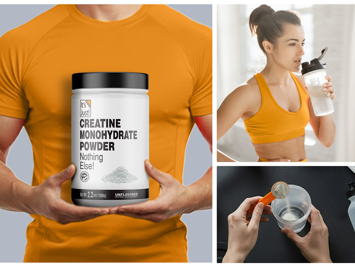 It's Just! - Creatine Monohydrate Powder, Unflavored, 500g / 100 Servings