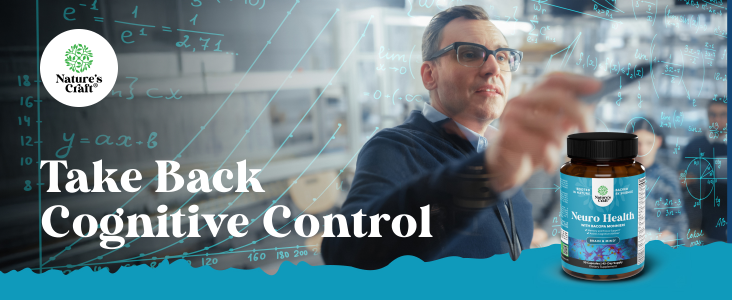 Neuro Health Brain Supplements for Memory and Focus - Nootropic Pills 90ct