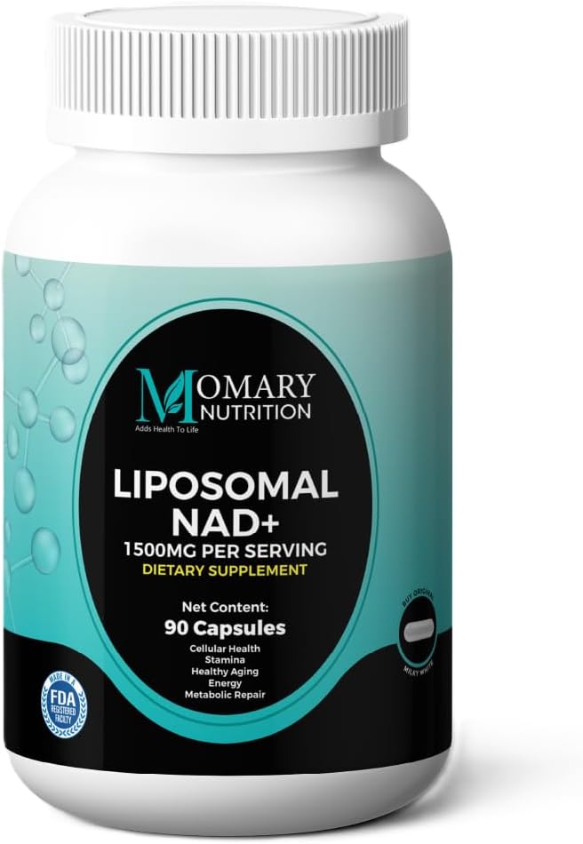Lipomal NAD + Supplement adalah 124; Highest Rated NAD Suplemen untuk Perempuan & Men with Resveratrol dan Jepang Knotweed Extract, Dukung Stamina, Metabolic Reparts 124; Vegan, Gluten Free, Non-GMO, 90 Capsule