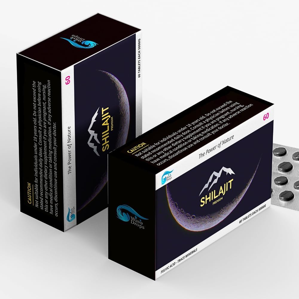 100% Kekuatan Maksimal Murni Shilajit Resin Tablet: Energi, Metabolisme, kekebalan - 85 + Trace Minetas & Fulvic Acid - Tablets Natural Shilajit