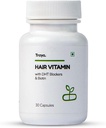 Sheltr Hair Vitamin Capsules, Natural DHT Blocker & Biotin Capsules for Hair Growth, Hair Fall Control, Berisi 12 mcg Biotin, Vitamin, Besi, Omega 3 & Bhringgraj (30 Multivitamin untuk Rambut)
