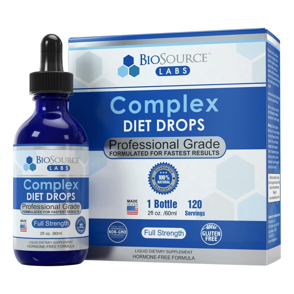 Complex Diet Drops - Best Natural Drops for Men and Women (1 Bottle, oz) - 30 Day Suppply