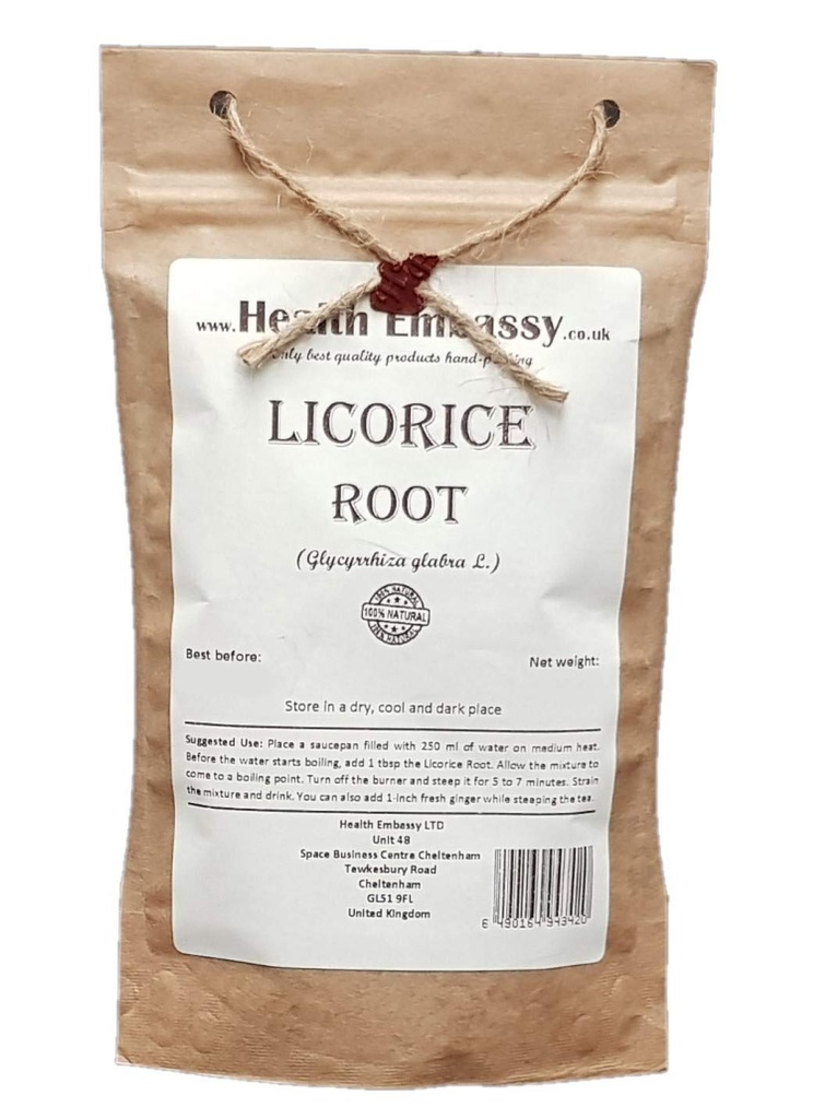 Health Embassy Licorice Root 124; Glycyrrhiza Glabra 124; Herbal Tea (50g)