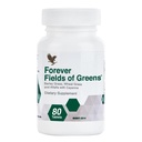 Forever Living - Fields of Greens, Green Superfood Suplement with Barley Grass, Wheat Grass, and Alfalfa to Cleansing and Alkalying, 80 Tablet