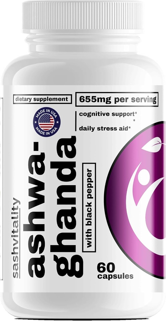 SSH Vitalitas Ashwagandha Capsules 124; Kekuatan Tinggi 124; 60 Capsules 126; untuk Pria & Perempuan