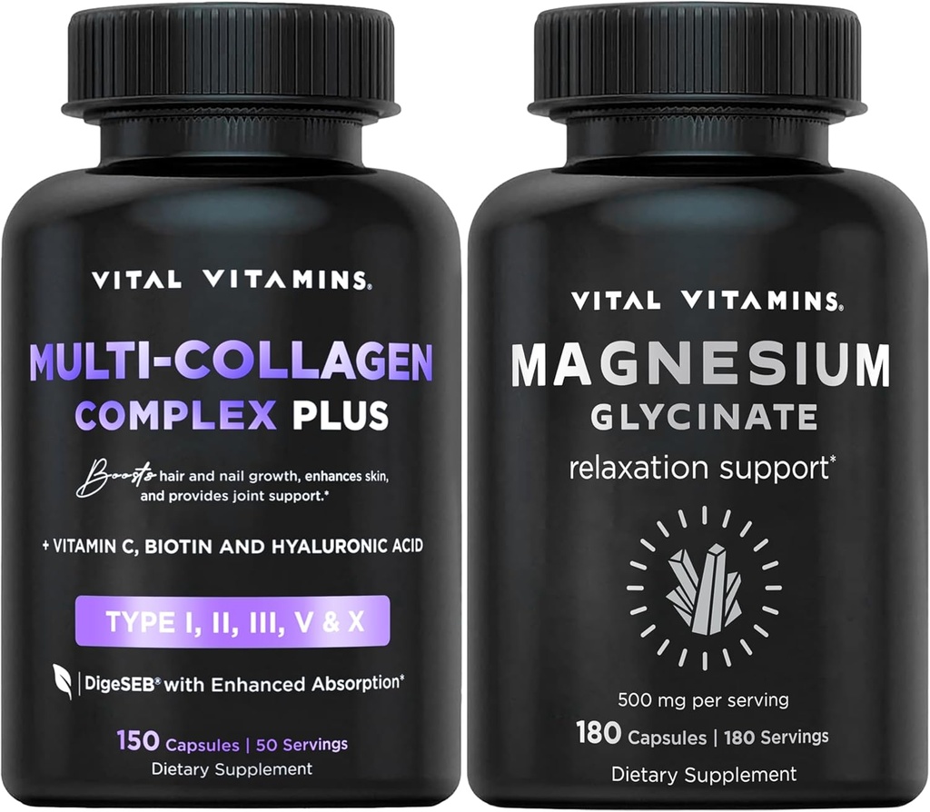 Vitamin Vitamin Vitamin Multi Collagen Plus Capsules + Magnesium Glycinate Capsules
