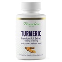 Paradise Organic Turmeric Rhizome 4: 1 Ekstrak, Ekstrak Seluruh Spektrum Aktif, Super Power, Ultra Pure, Vegan, Non-GMO, Gluten Bebas, 90 Vegetarian Capsules