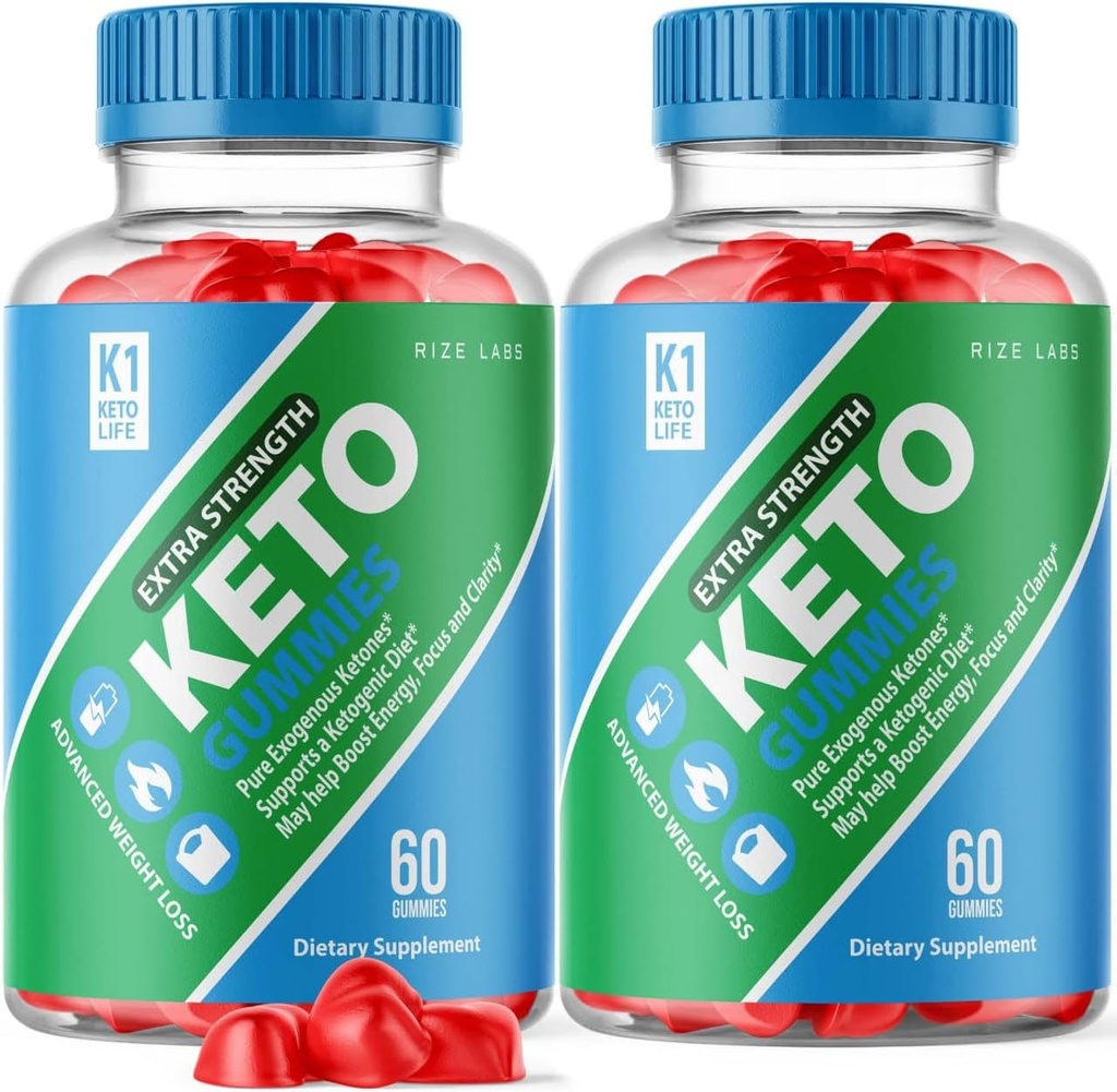 Rize laboratorium - K1 Keto Kehidupan Gummies Lanjutan Kekuatan Ekstra (120 Gummies) (Paket 2)