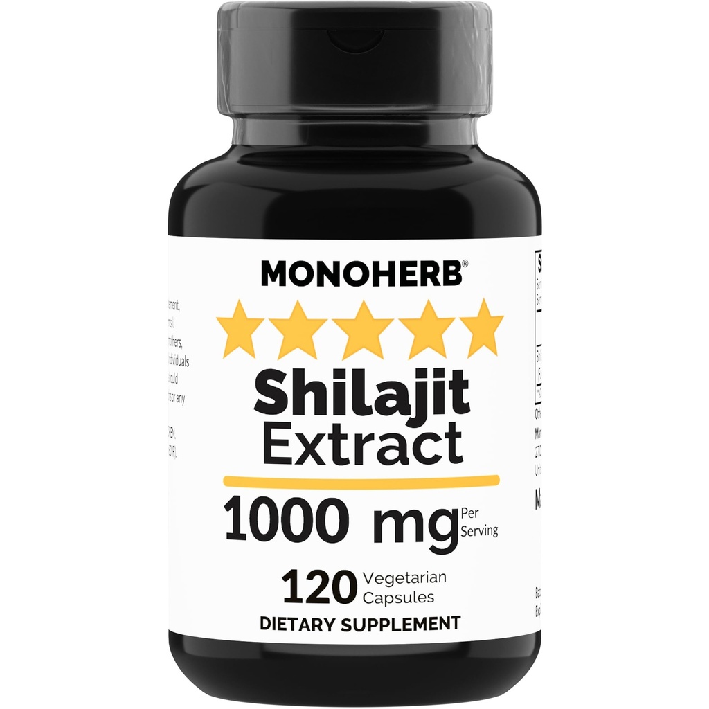 MONOHERB Shilajit Ekstrak 1000 mg - 120 Vegetarian Capsules
