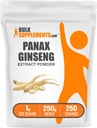 BulkSuplements.com Ginseng Root Extract Powder - Panax Ginseng Suplemen, Herbal Suplemen - Vegan & Gluten Bebas, 1g per Serving, 250g (8.8 oz) (Paket 1)