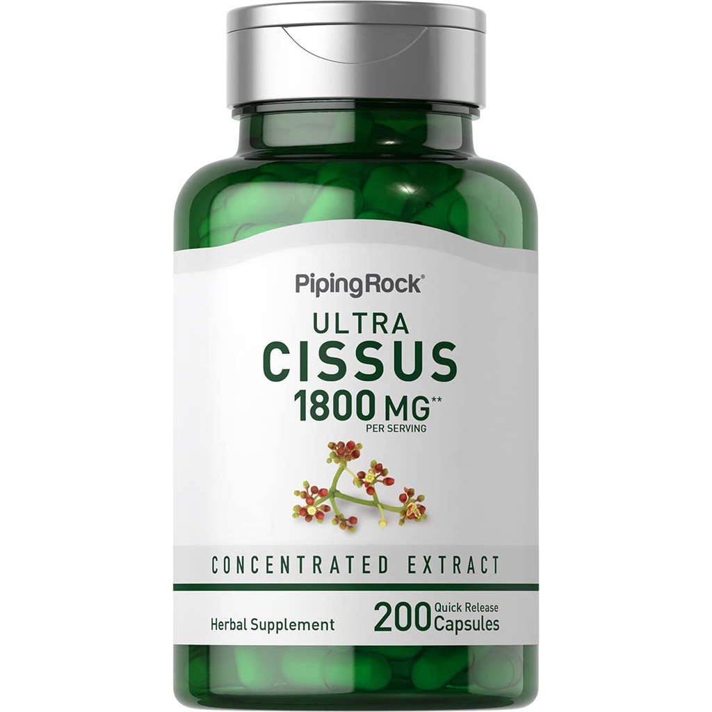 Piping Rock Cessus Quadrangularis Suplemen 1800mg 124; 200 Capsules £124; Ultra terkonsentrasi Herbal Ekstrak 124; Non-GMO, Gluten Bebas