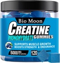 Creatine Monohydrate Gummies 5000mg for Men & Women, Chewables Creatine Creatine Monohydrate for Muscle Strength, Muscle Builder, Energy Boost, Pre- Workout Supplemen (120 Count) - Blueberry Flavour