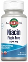 KAL Niasin 500mg Flush Free - Vitamin B3 Suplemen - Metabolisme dan Energi Dukungan - Skin, Nerve, Digetical Health dan Circulation Dukungan - Vegan Vitamin, Jaminan 60- Day, 60 hamba, 60 VevCaps
