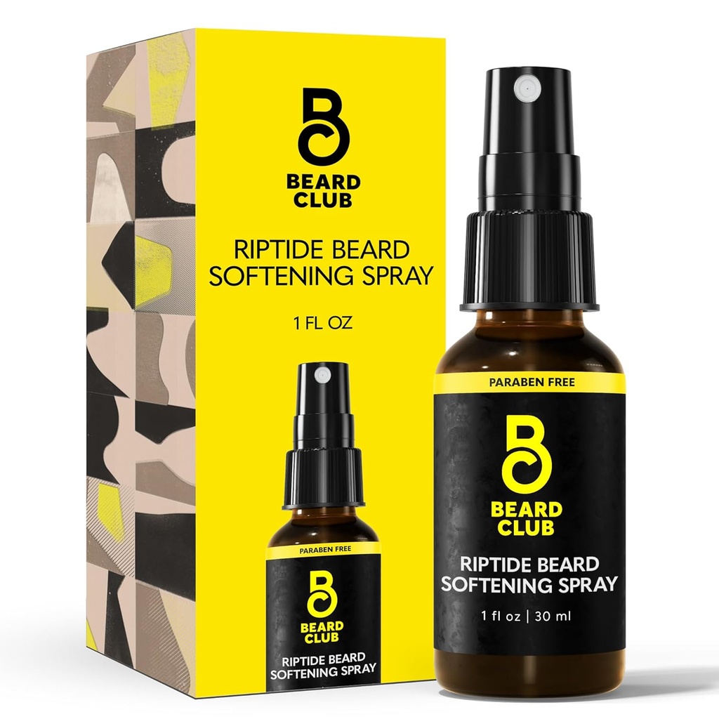 The Beard Club Riptide Softtening Spray by Beard Club - Nassishing Formula for Enhanced Beard Growth, Softness & Shine - Enriched with Natural Ingreations for Healthy Factual Factually