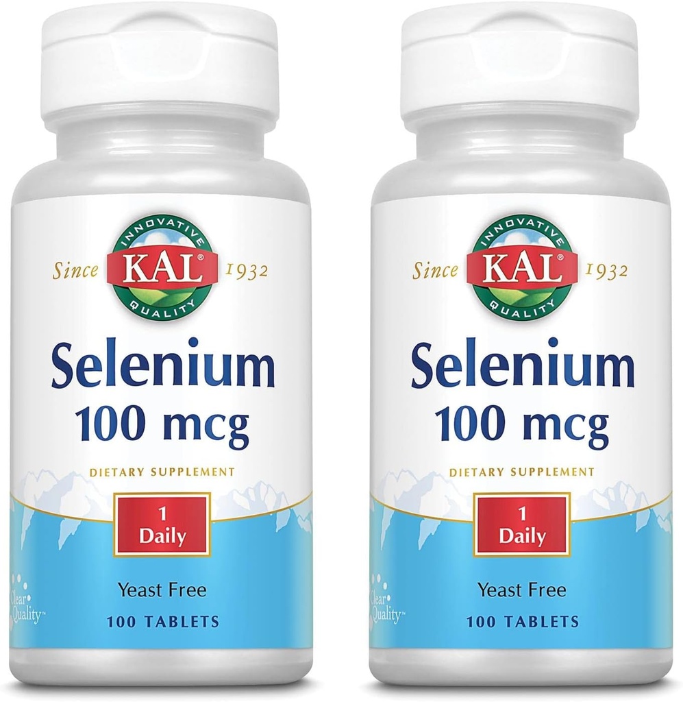 KAL 100 Mcg Selenium Jeast Free Tablet, 100 Count 124; Paket 2