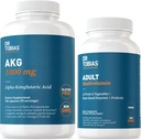 Dr. Tobias AKG Supplement & Dewasa Multivitamin - Comprehensive Cellular Energy & Nutrient Dupport for Overall Wellness and Vitalitas, Vegan, Non- GMO