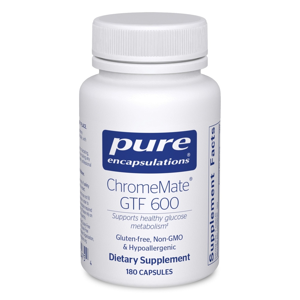 Ensulasi Murni Kromemate GTF 600 124; Tambahan untuk Metabolisme dan Otot Lean * 124; 180 Kapsul
