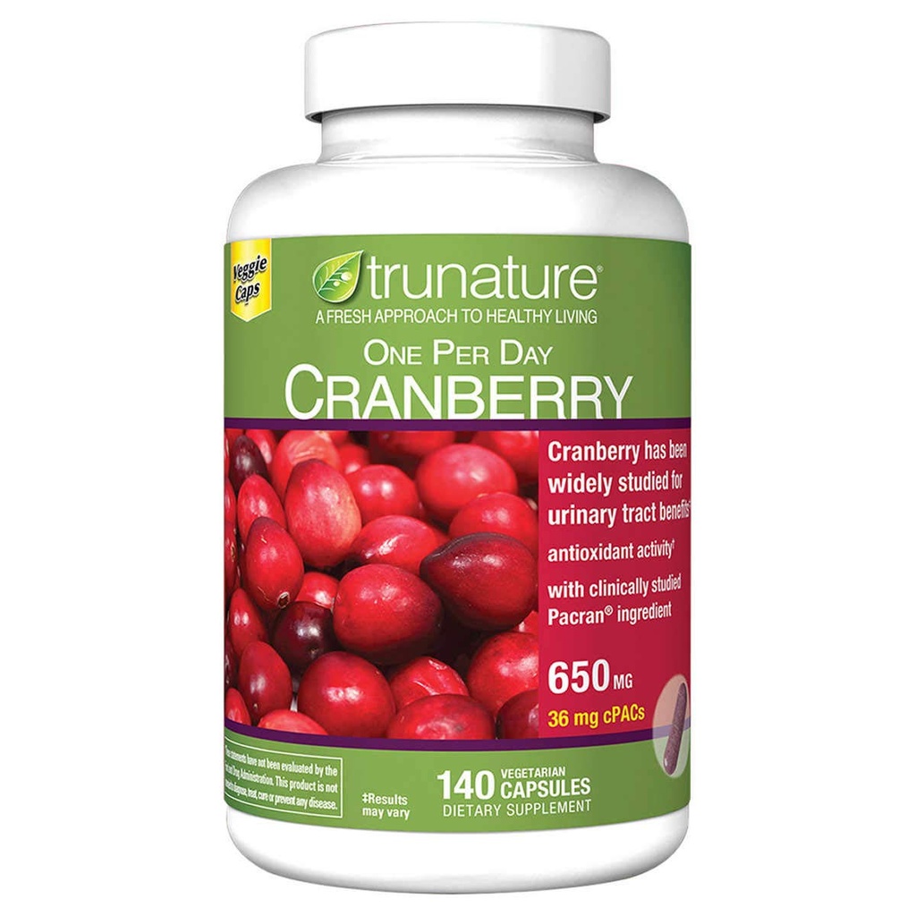 trunatur Cranberry 650 mg, 140 Vegetarian Capsules (3 Pack)