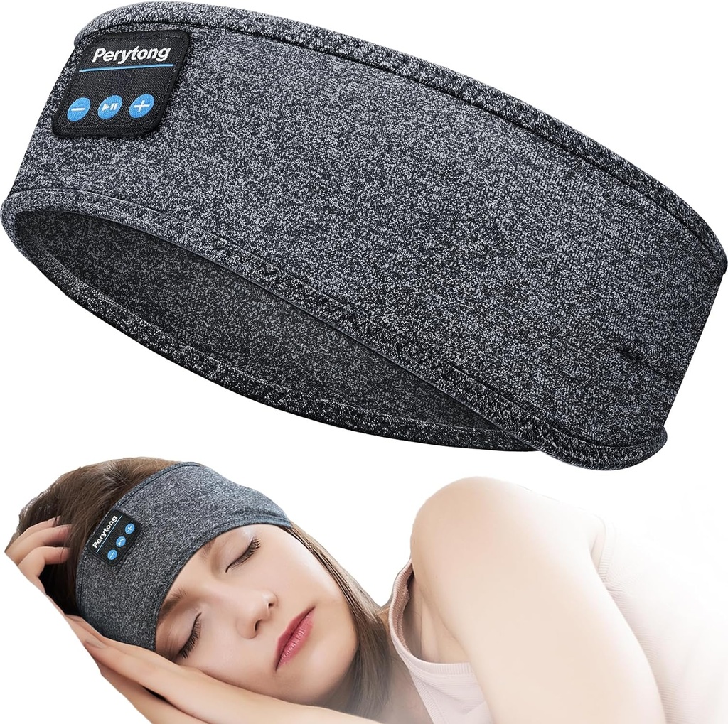 Perytong, Headband Bluetooth Headband Sports Wireless, Music Sleep Earbuds dengan HD Stereo Speaker for Mom Women Teen Running Cool Gadgets Unique Gifts