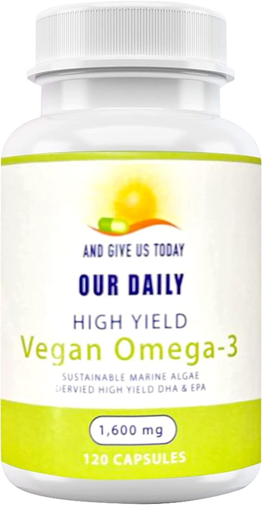 Tambahan -Marine Algal Sumber untuk DHA & EPA Fatty Acids - Plant - Based Fish Oil Alternatif - Carrageenan Free Softgeels for Eye Health & Optimal Wellness