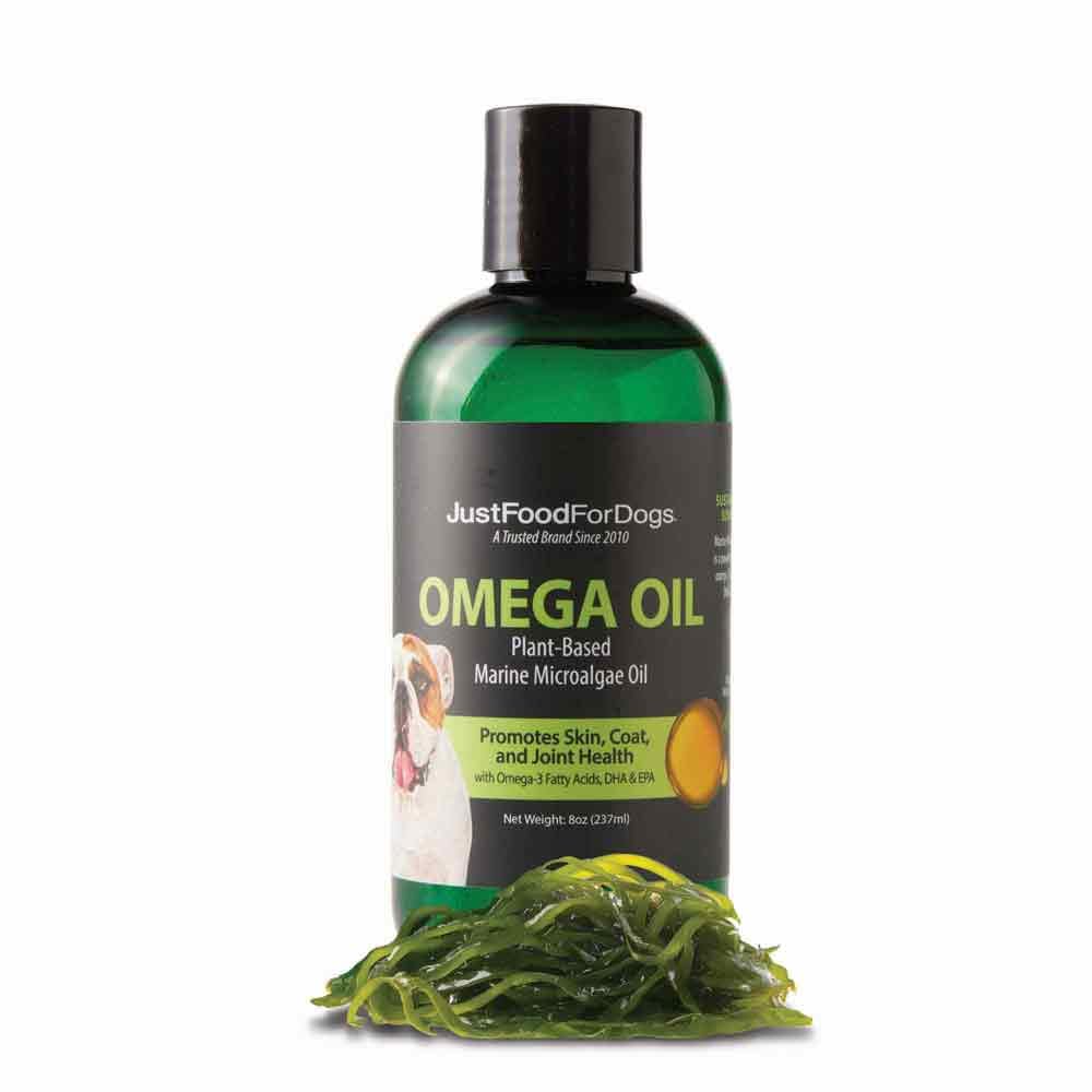HANYA Food ForDogs Omega Plus Oil Omega- 3 Tambahan untuk Dogs, Skin & Coat Dukungan, Gabungan Kesehatan, EPA & DHA dari Algae Oil, Sustainable & Eco- Friendly - 8 oz