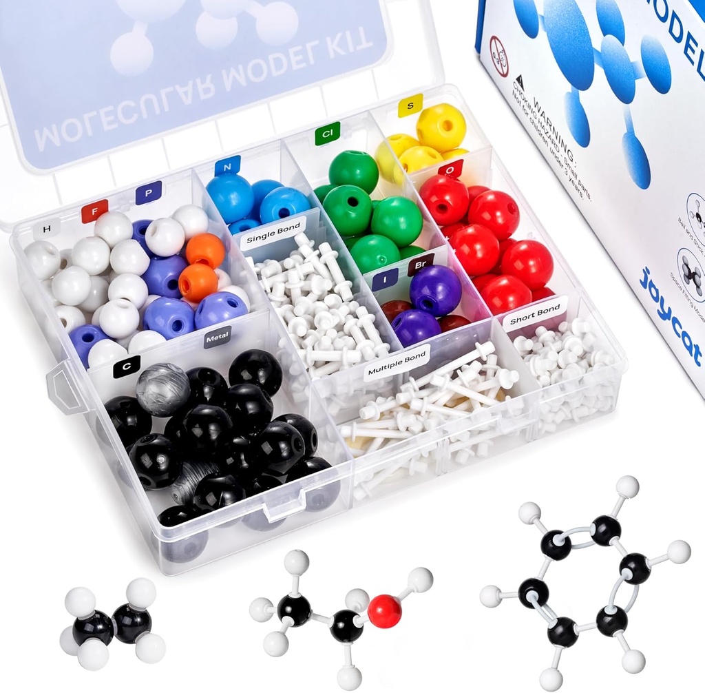 JoyCat Molekuler Model Kit (238pcs), Kimia Organik Molekul Hadiah Ilmu untuk Okimia dan Inorganik Mahasiswa dan Guru