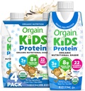 Orgain Organic Kids Protein Nutronation Shake, Vanilla - 8g Protein, 22 Vitamin & Minemins, Fruits & Vegetable, Gluten Free, Soy Free, Non-GMO, 8.25 Fl Oz (Pack of 4)