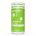 UpNfeating Lipomal D3 K2 MK-7 - 365 Mini softgel dengan Organic Coconut Oil - 5000 IU 125 mcg Vitamin D3 dan 100 mcg Vitamin k2 untuk Optimal Bone and Immune Health