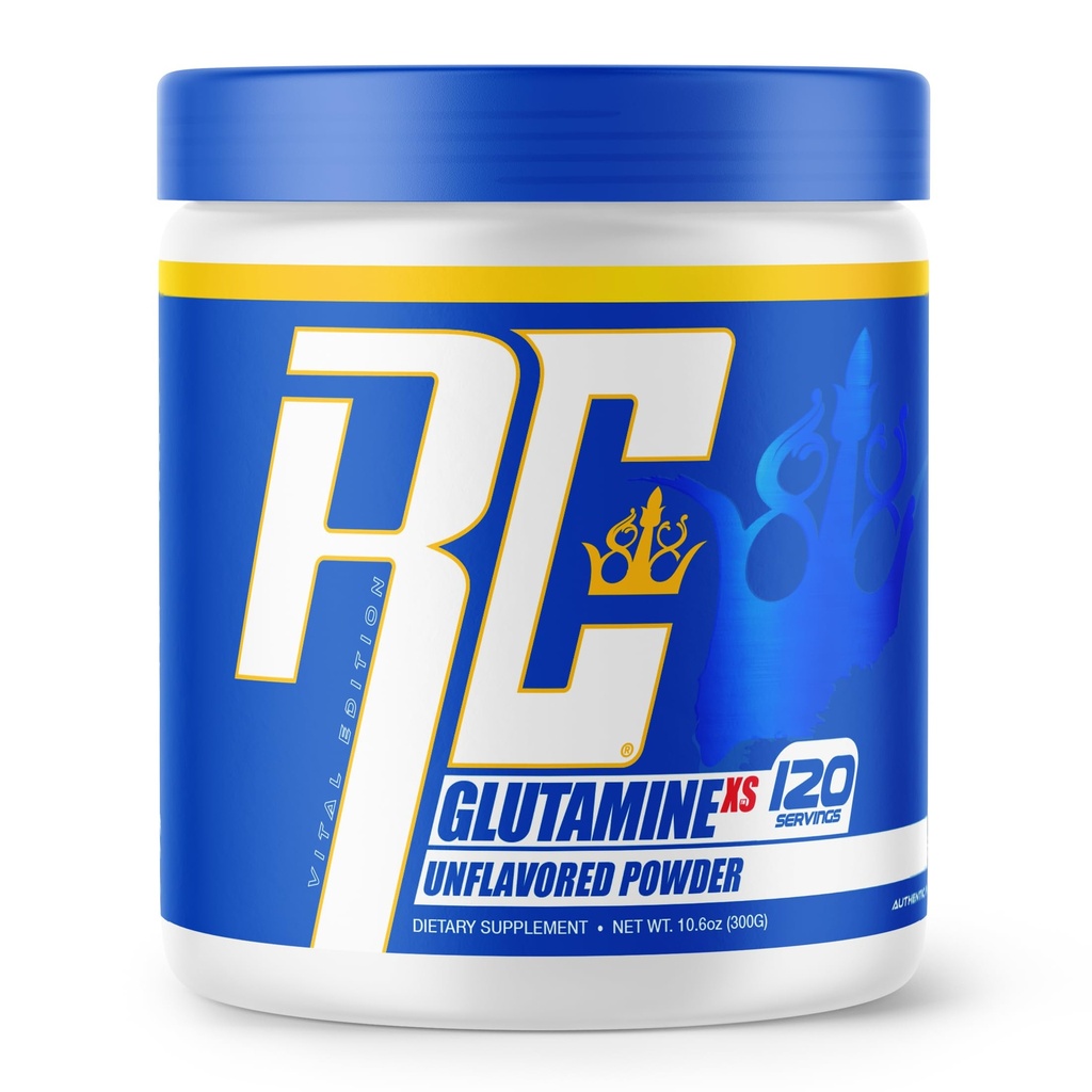 Ronnie Coleman Signature Series Glutamine Powder, Tambahan untuk Post Workout Muscle Recovery, Suplemen dengan L- Glutamine untuk Pria dan Wanita, Dukungan Kekuatan, Mix Tanpa Rasa, 120 Hamba