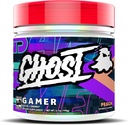 GHOST Gamer: Energi dan Fokus Dukungan Formula - 40 Hamba, Peach - Nootropics & Natural Caffeine untuk Perhatian, Accuracy & Reaction Time - Vegan, Gluten- Free