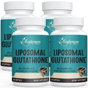 2400 MG Lipomal Glutathione Softgeels, Max Absorpsi, Formasi Aktif L- Glutathione Reduced (GSH), dengan Hyaluronic Acid, Resveratrol, Master Antioksidants for Detox, Brain, Immune System, 240 Softgeels