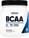 Nutricost BCAA Powder 2: 1 (90 Hamba, Tanpa Flavor ditambahkan) - Branched Chain Amino Acids