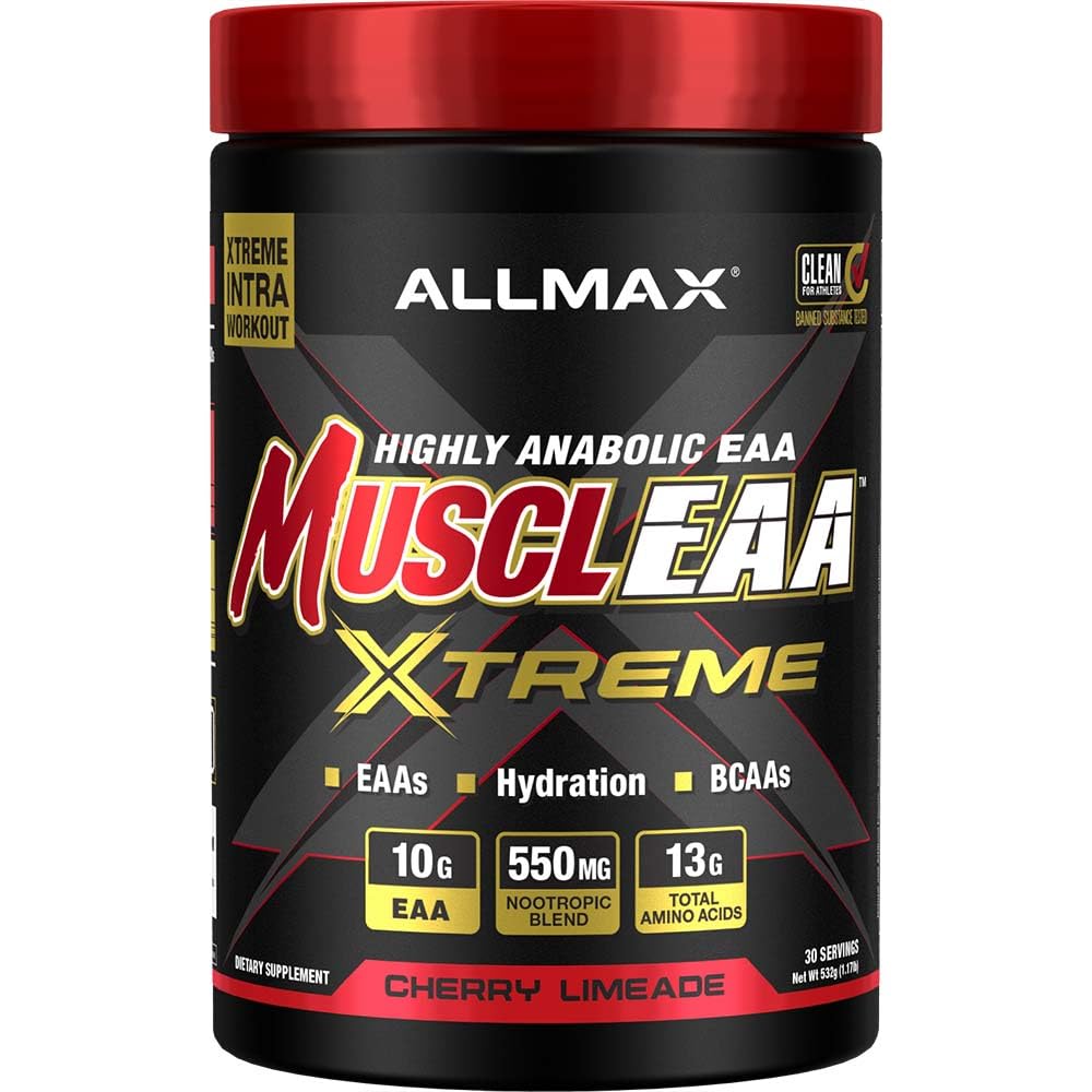 ALLMAX MUSCLEA Xtreme, Cherry Limeade - 532 g Powder - Menyediakan EAS, BCAAs & Hydration - hingga 30