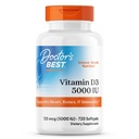 Doctor 'S Best Vitamin D3, Capsule 5, 000 Iu for Healthy Bones, Teeth, Heart & Imune Dupport, Non-GMO, Gluten- Free, Soy Free, 720 Count (Pack of 1)