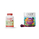 Anak SmartyPants Multivitamin Gummies and Fiber Suplemen: Omega 3 Fish Oil & OLLY Kids Multivitamin + Probiotic Gummy, Digetical and Immune Support