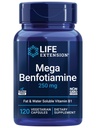 Hidup Extension Mega Benfotiamine, 250 mg, Fate-Soluble Form of thiamine, Healthy Metabolisme, Ultra- bioavailable Vitamin B1, high Potensi, Gluten- Free, Non-GMO, Vegetarian, 120 Capsules