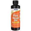 Sekarang Suplemen Makanan, Tersertifikasi Organik Flax Seed Oil Liquid, Cold- Menekan dan Unfure, 12- Ounce