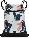 Drawstring Gym Bag for Women 124; Durable Lighweirless Gym Celle Backpack dengan Graphic Designs 124;