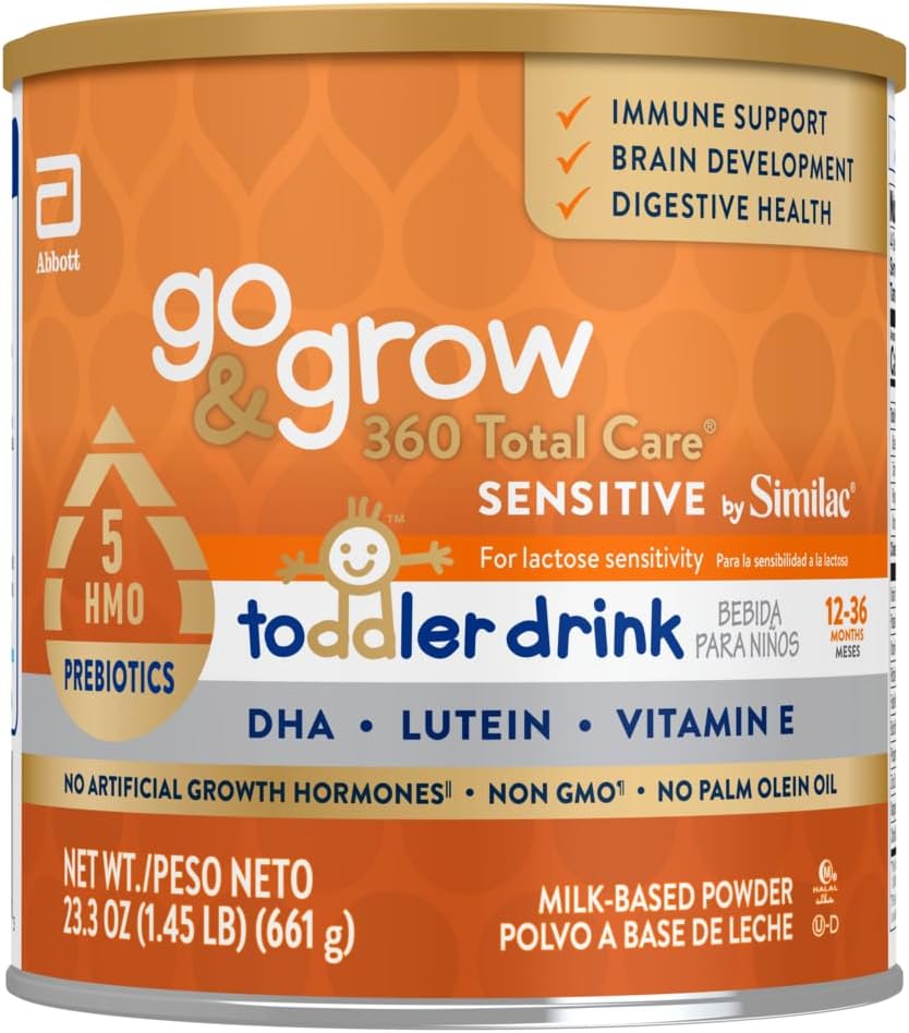 Go & Grow 360 Total Care Sensitive by Similac Toddler Nuttrational Drink With 5 HMO, powder, 23.3-oz Can