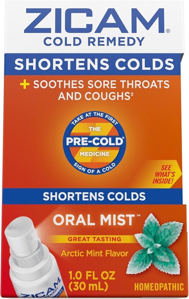 Zicam Cold Remedy Zinc Arktik Mint Oral Mist, 1 Ounce