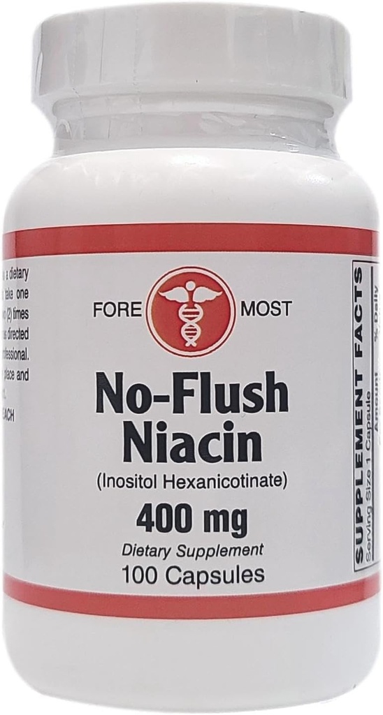 Holistic Health No- Flush Niachin - 400mg - 100 Capsules