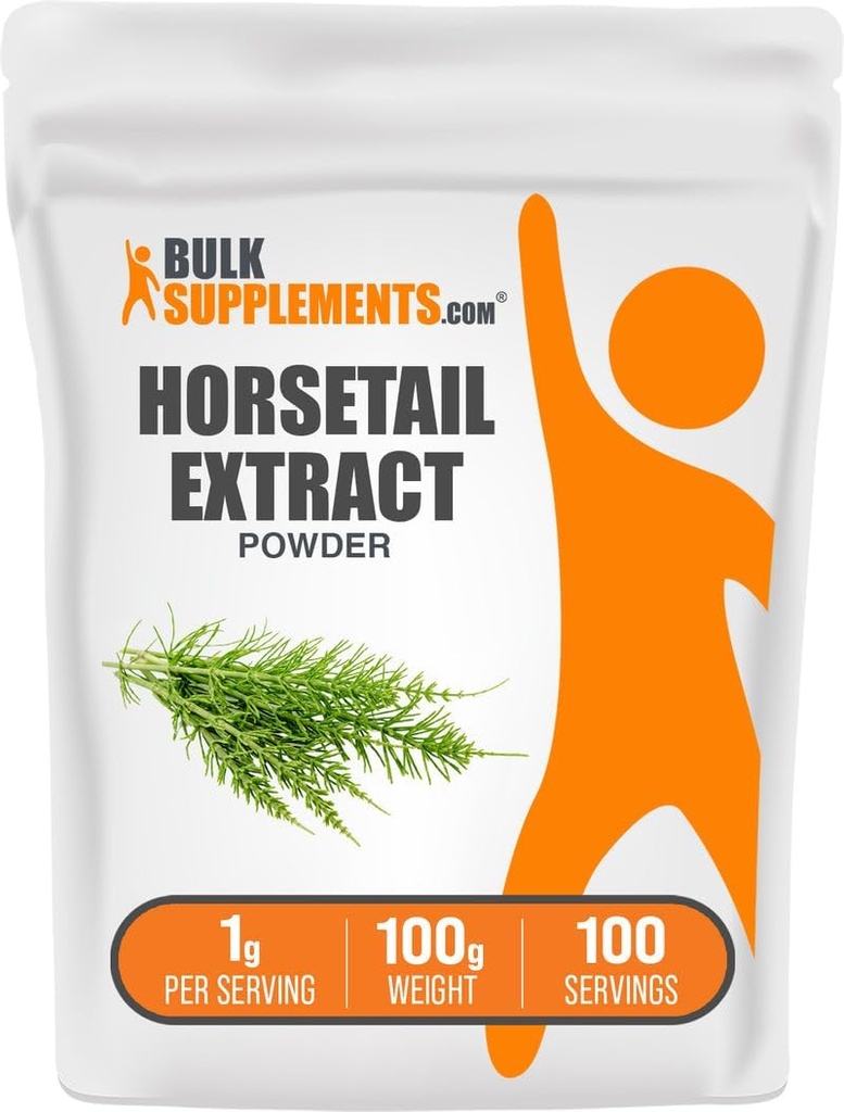 BulkSuplents.com Horetail Extract Powder - Horse Herb - Silica Suplemen, Gluten Free, 1g per Serving, 100g (3.5 oz) (Paket 1)